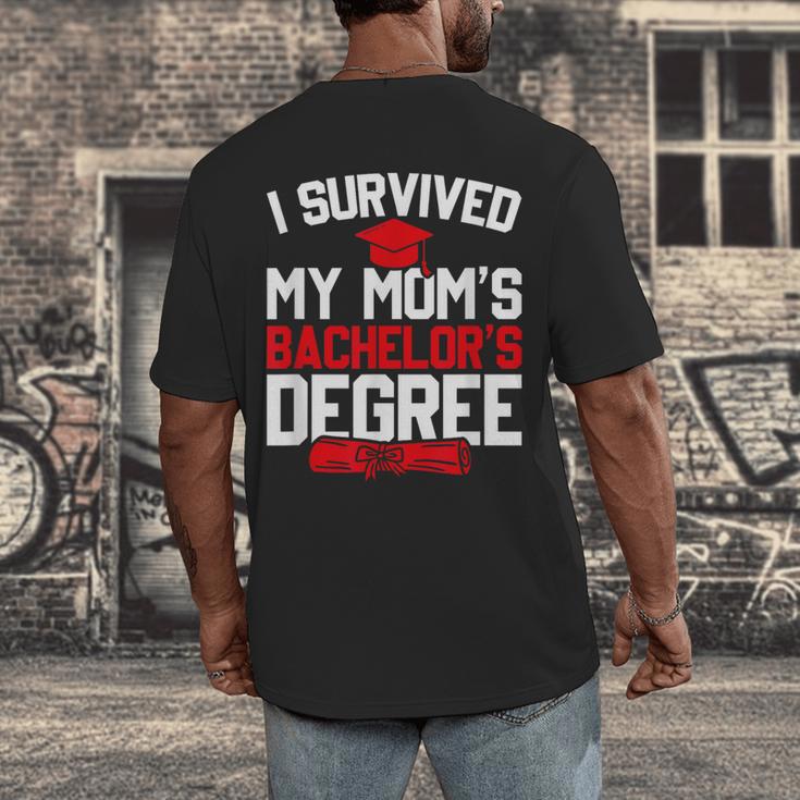 I Survived My Mom's Bachelor's Degree Graduation Men's Back Print T-Shirt