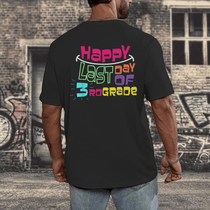 Sweet Happy Last Day Of 3rd Grade Kids GraduationMen's Back Print T-Shirt