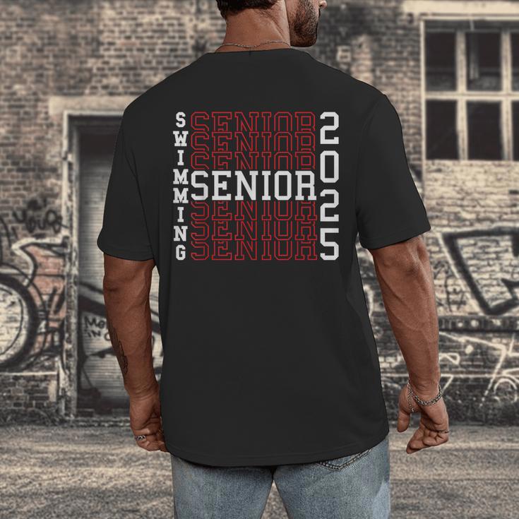 Swimming Senior Night Swimming Senior 2025 Graduation 40 Men's Back Print T-Shirt
