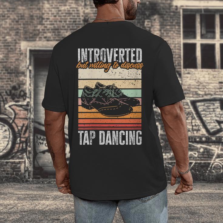 Tap Dancing Introvert Teacher Tap Dancer Tap Dance Men's Back Print T-Shirt
