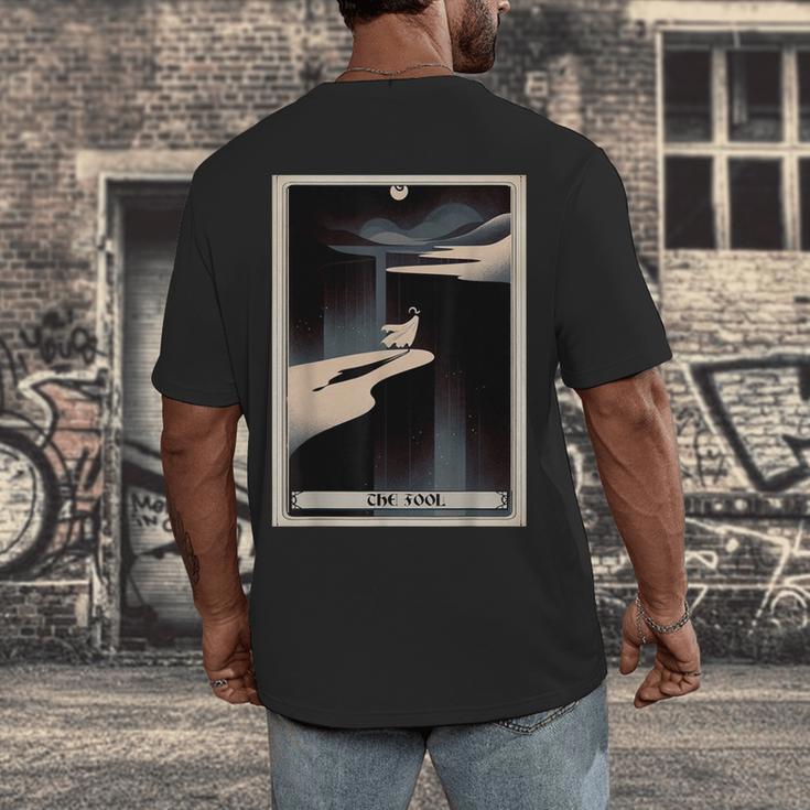 Tarot Cards Guide Book Esoteric Mysticism Clothing The Fool Tarot Card -Adults & Kids Small Short Sleeve Crew Neck Classic Fit Men's Back Print T-Shirt