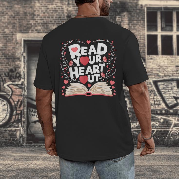 Teach Inspire Grow Everyday Read Your Heart Out Valentine Book-Themed Small Men's Back Print T-Shirt Teach Inspire Grow Everyday Read Your Heart Out Valentine Book-Themed Small Men's Back Print T-Shirt