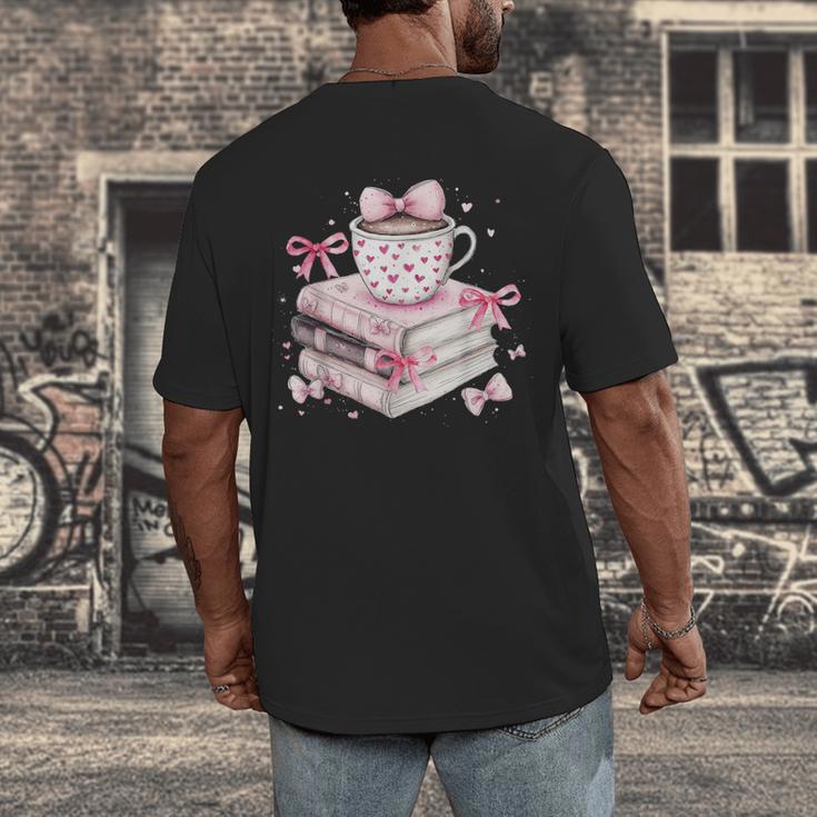 Teacher Valentine's Day All Booked For Valentines Reading Men's Back Print T-Shirt