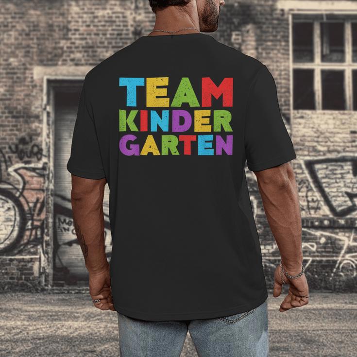 Team Kindergarten Shirt Teacher Back To School Graduation Men Women Girls Kids Men's Back Print T-Shirt