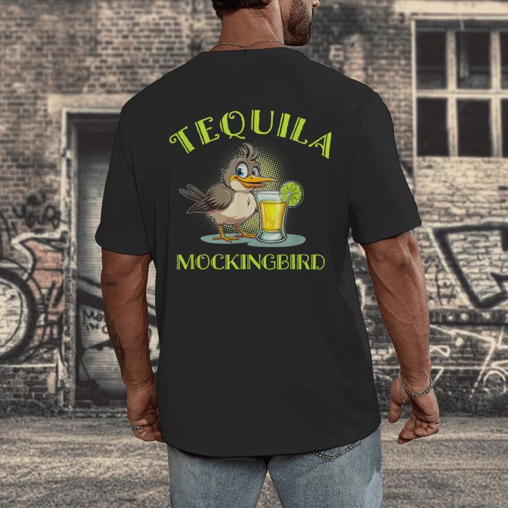 Tequila Mockingbird For Book Lovers And Writers Men's Back Print T-Shirt Tequila Mockingbird For Book Lovers And Writers Men's Back Print T-Shirt