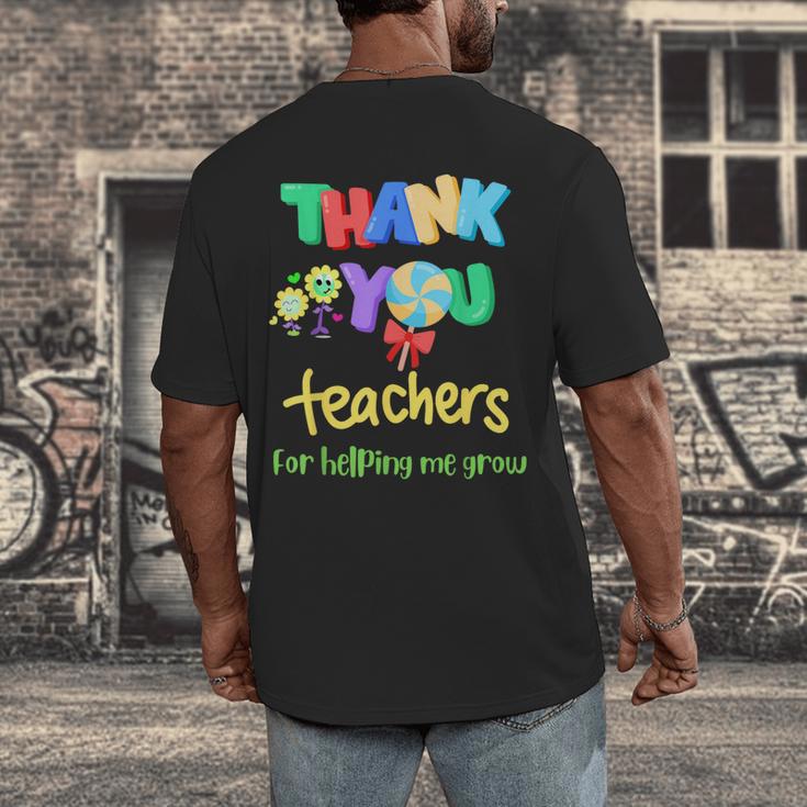 Thank You Teacher Appreciation Graduation Men Women Kids Men's Back Print T-Shirt