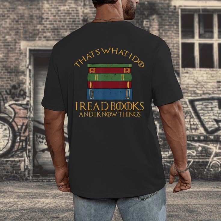 Thats What I Do Read Reading Book Librarian Across America Men's Back Print T-Shirt