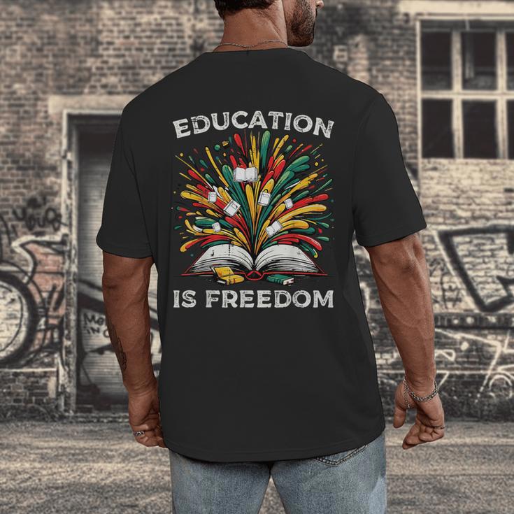 History Book Education Freedom Teacher Women Men Kids Men's Back Print T-Shirt