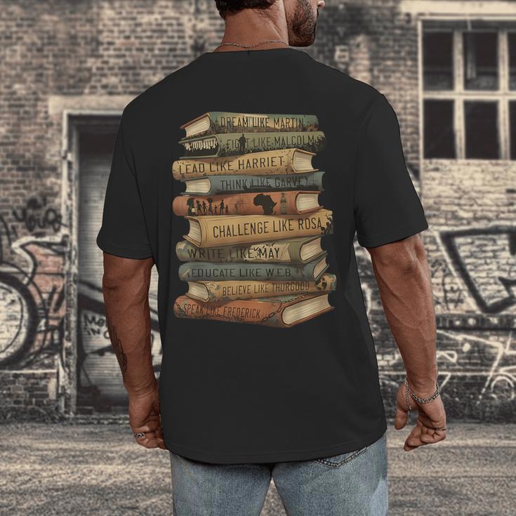 History Books Dream Like Martin Quote Black History Mo Men's Back Print T-Shirt