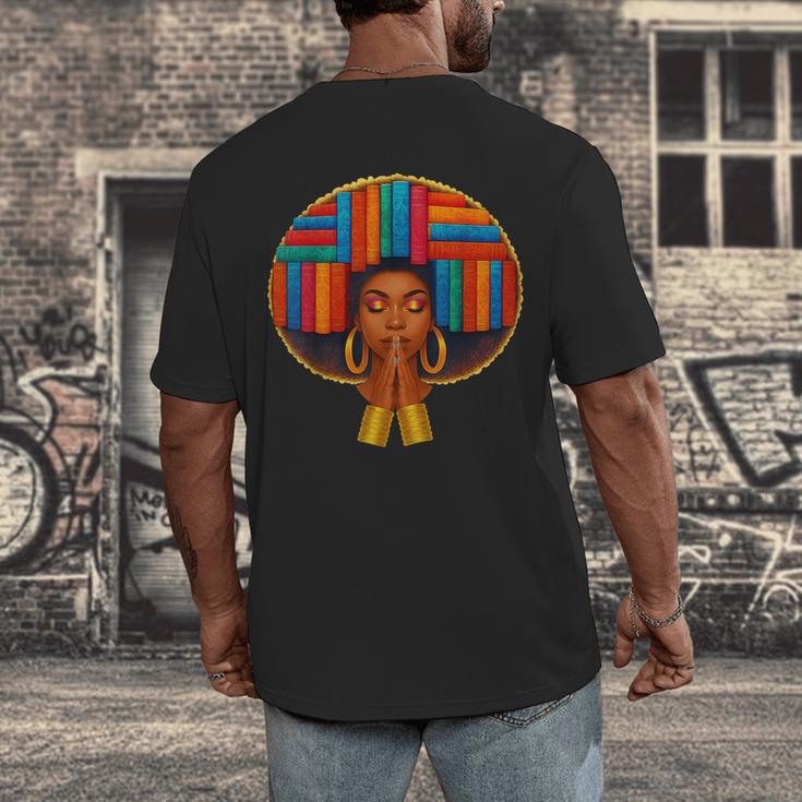 History Girl Women Book Lover Education Is Freedom Men's Back Print T-Shirt History Girl Women Book Lover Education Is Freedom Men's Back Print T-Shirt