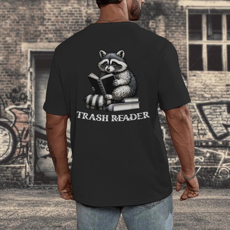 Trash Reader Book Reader Book Lover Book Reader Men's Back Print T-Shirt