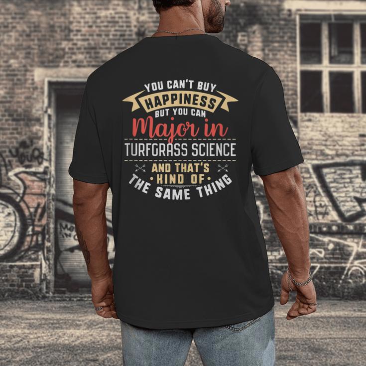 Turfgrass Science Major Student Shirt Graduation Men's Back Print T-Shirt