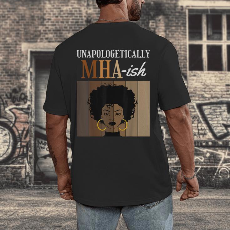 Unapologetically MHA-Ish Student Graduation Afro Men's Back Print T-Shirt