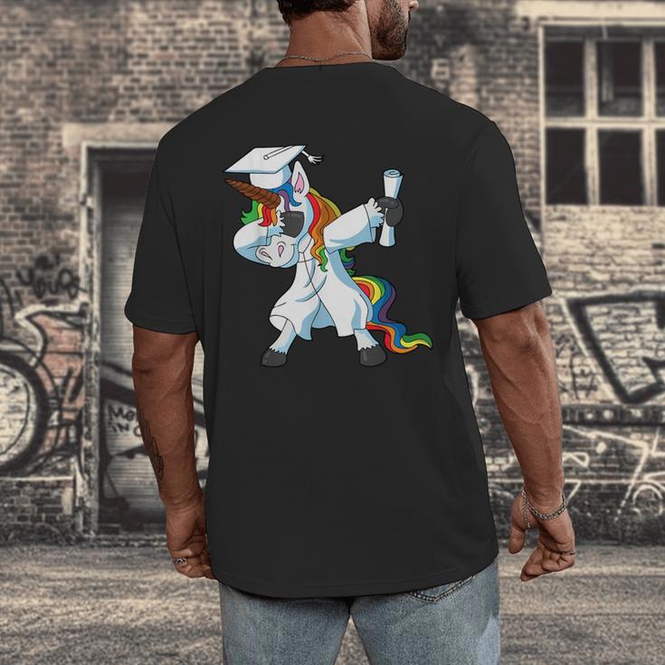 Unicorn Student Graduation 2022 Boys Girls Teenagers Teen Men's Back Print T-Shirt