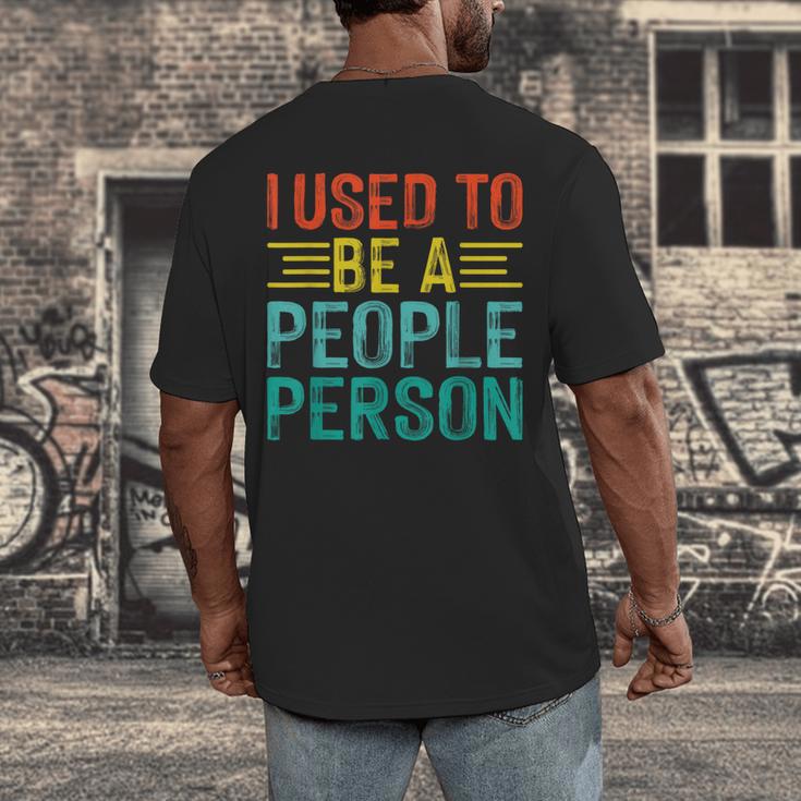 I Used To Be A People Person I Introvert Men's Back Print T-Shirt I Used To Be A People Person I Introvert Men's Back Print T-Shirt