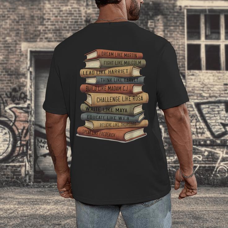 Vintage Books History Retro Book Lover Teacher Men's Back Print T-Shirt