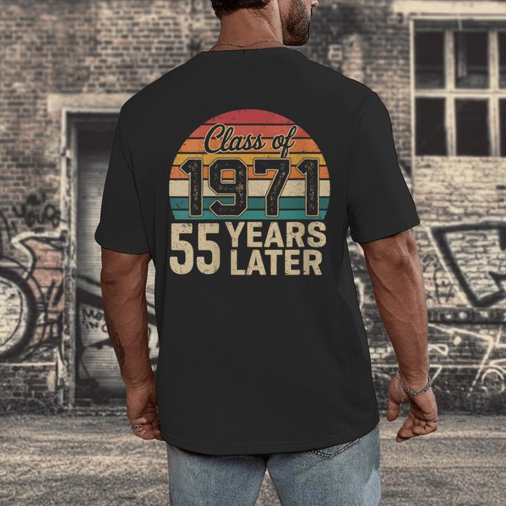 Vintage Class Of 1971 55 Years Later Reunion 55th Graduation Men's Back Print T-Shirt