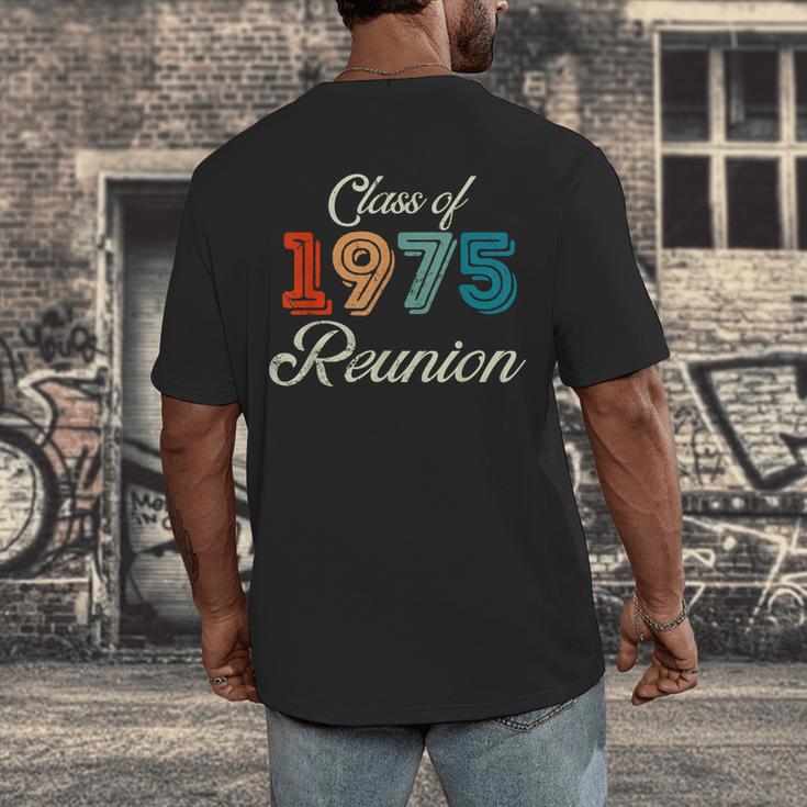 Vintage Class Of 1975 Reunion 50th Graduation Classmate Cool Men's Back Print T-Shirt