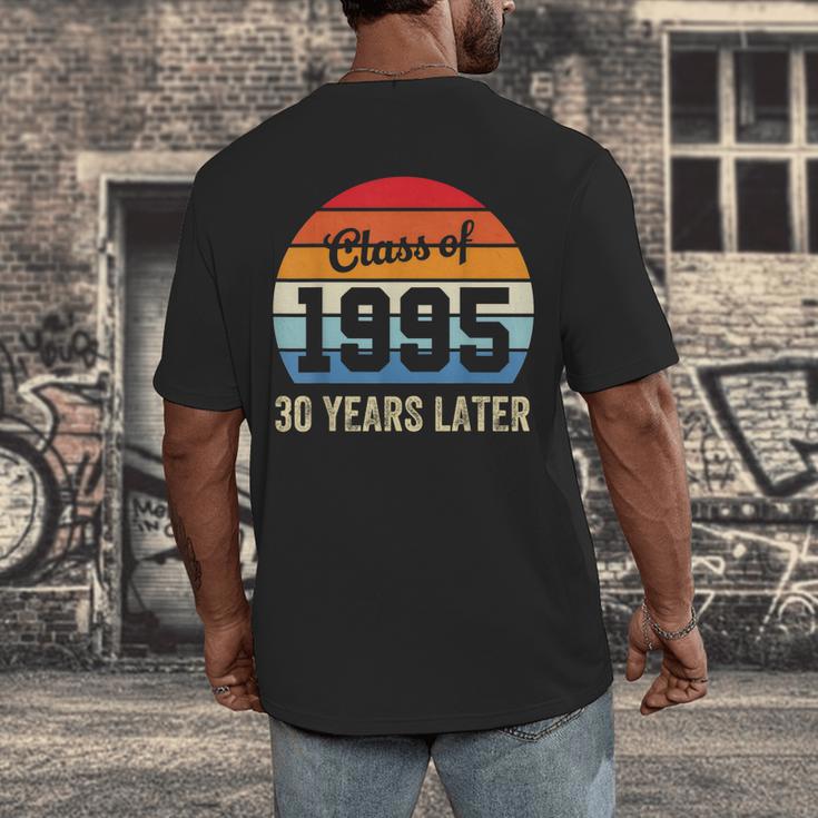 Vintage Class Of 1995 30 Years Later Reunion 30th Graduation Men's Back Print T-Shirt