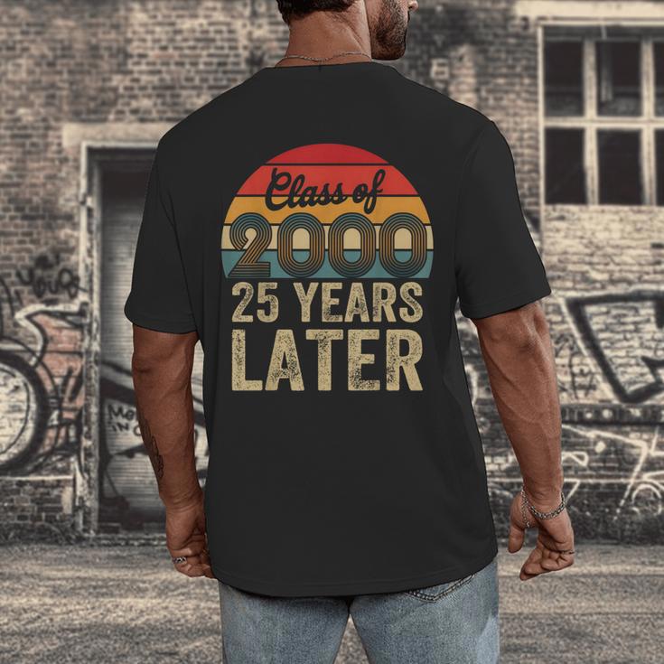 Vintage Class Of 2000 25 Years Later Reunion 25th Graduation Men's Back Print T-Shirt