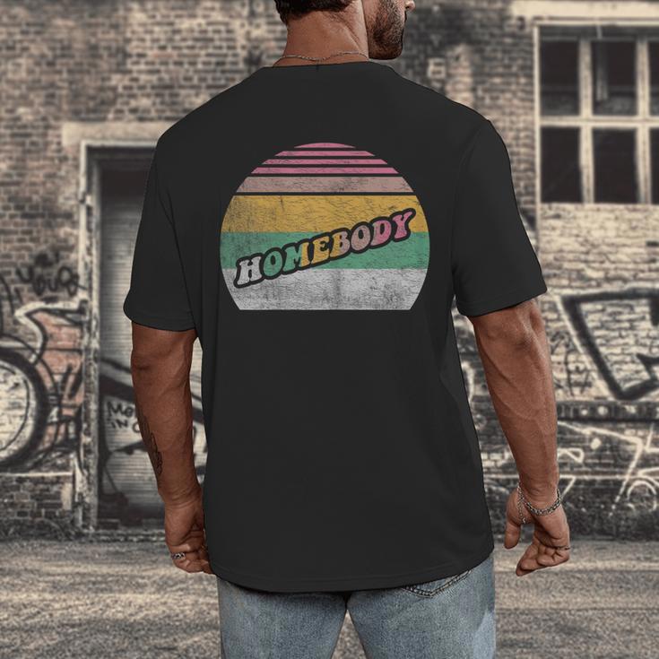 Vintage Homebody Shirt Stay At Home Quarantine Introvert Men's Back Print T-Shirt Vintage Homebody Shirt Stay At Home Quarantine Introvert Men's Back Print T-Shirt