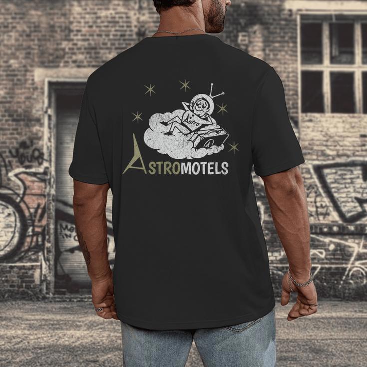 Vintage Hotel Matchbook Astro Motels 50s Retro Spaceman Men's Back Print T-Shirt Vintage Hotel Matchbook Astro Motels 50s Retro Spaceman Men's Back Print T-Shirt