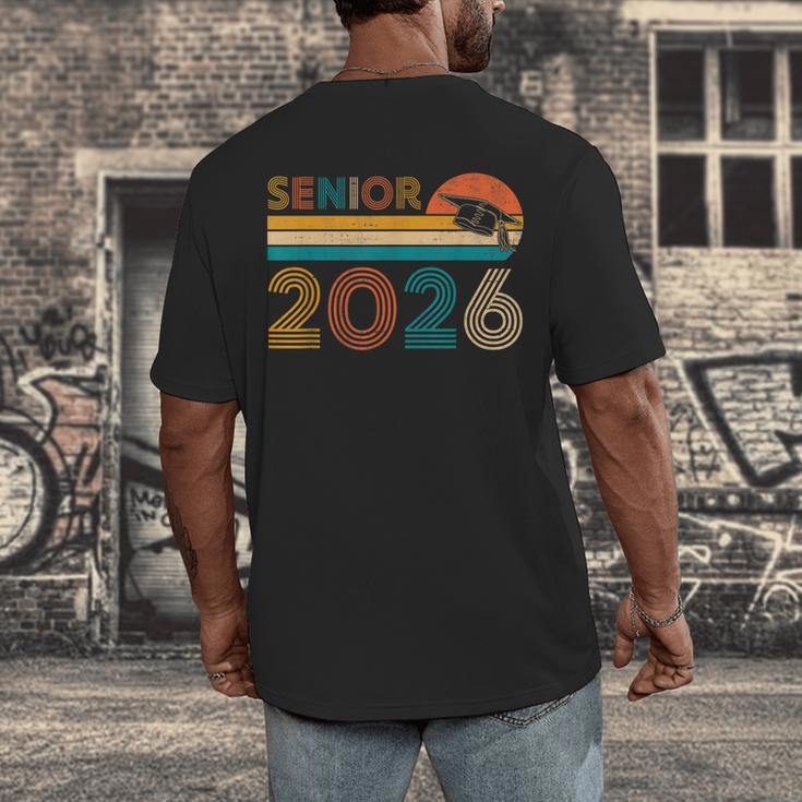 Vintage Senior 2026 Graduate Class Of 2026 Graduation Grad Men's Back Print T-Shirt