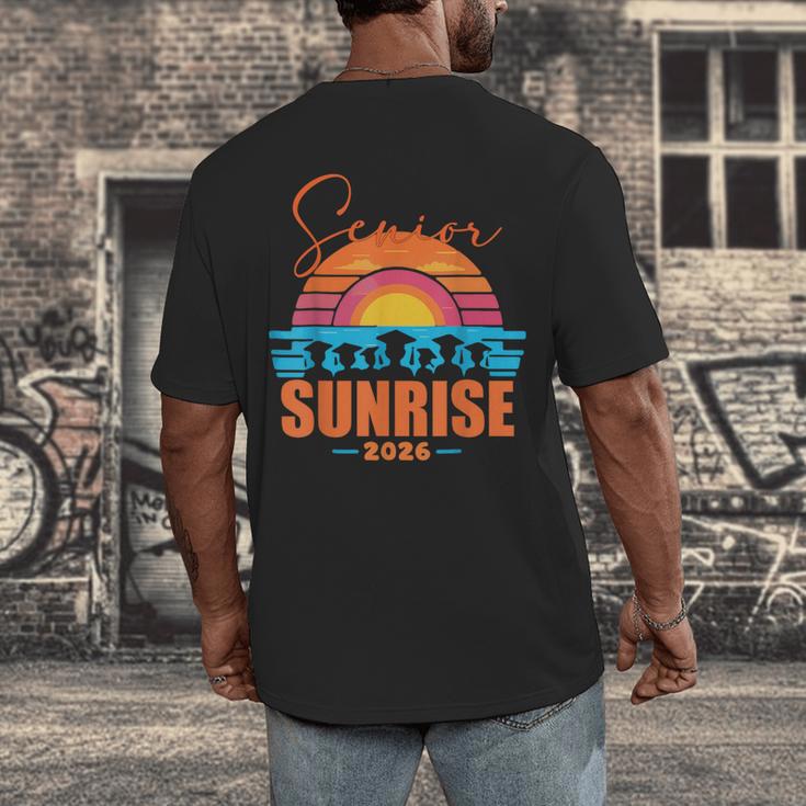 Vintage SENIOR SUNRISE 2026 Seniors Of Class Graduation Men's Back Print T-Shirt