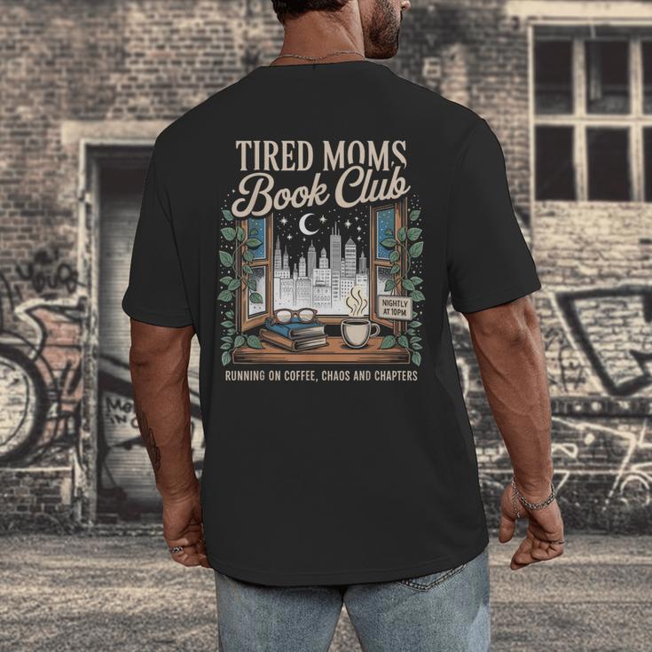 Vintage Tired Moms Book Club Bookish Booktrovert Men's Back Print T-Shirt
