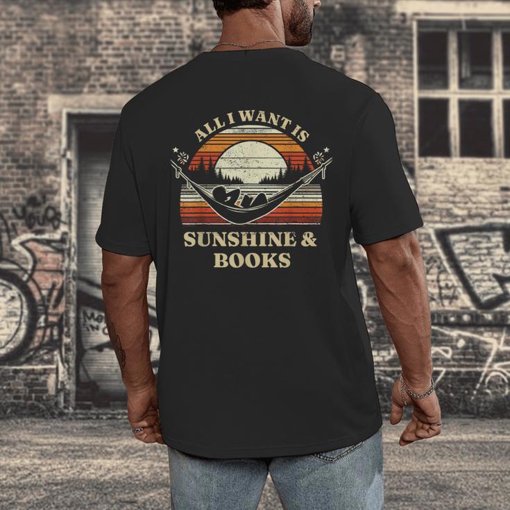 All I Want Is Sunshine & Books Summer Reading Men's Back Print T-Shirt