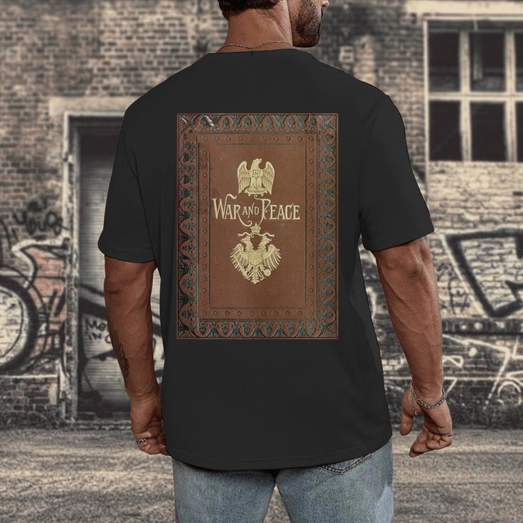 War And Peace Book Cover Men's Back Print T-Shirt