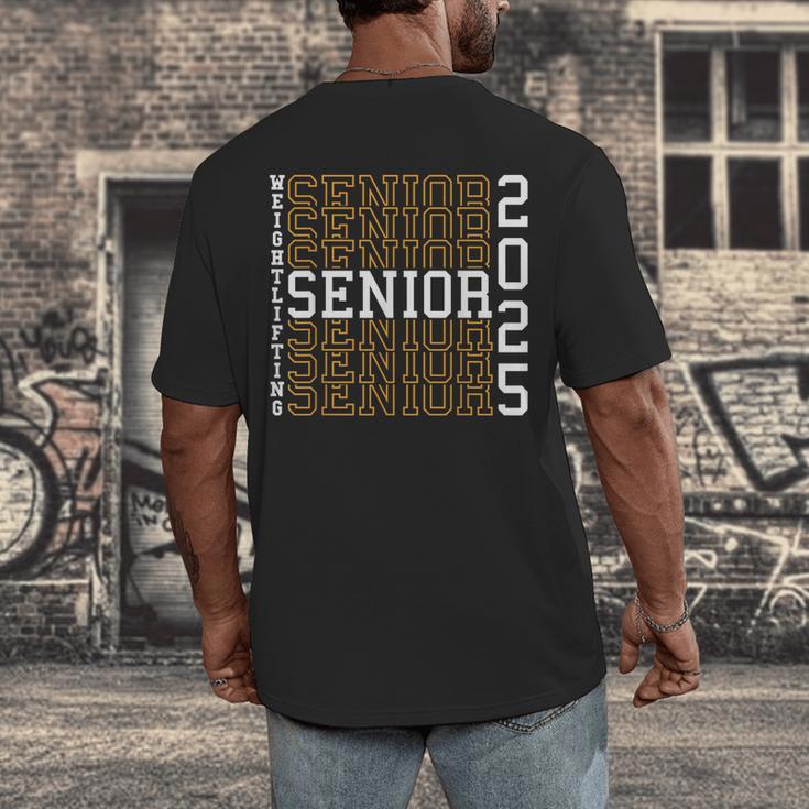 Weightlifting Senior Night Senior 2025 Graduation 42 Men's Back Print T-Shirt