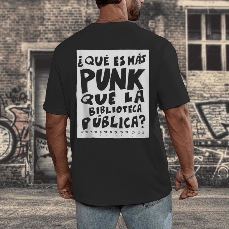 What's More Punk Than The Public Library Book Lover Men's Back Print T-Shirt What's More Punk Than The Public Library Book Lover Men's Back Print T-Shirt