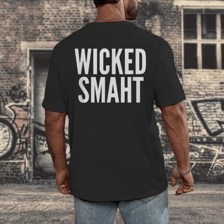 Wicked Smaht Boston Accent Graduation Tee Men's Back Print T-Shirt
