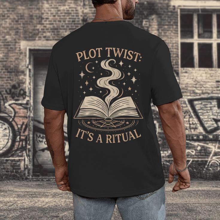 Witchy Book Club Pagan Reader Occult Fiction Coven Ritual Men's Back Print T-Shirt Witchy Book Club Pagan Reader Occult Fiction Coven Ritual Men's Back Print T-Shirt