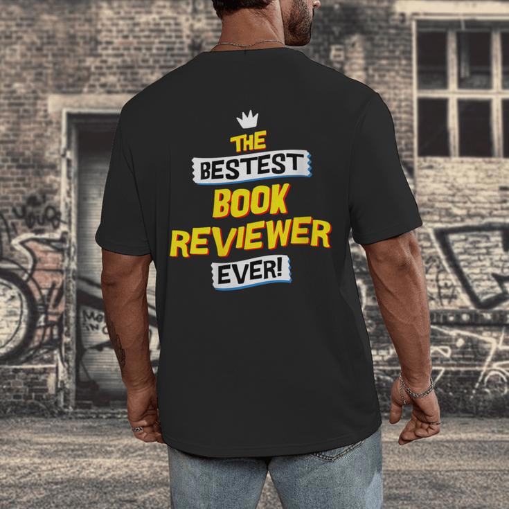 Women's Best Book Reviewer Critic Job Occupation Men's Back Print T-Shirt Women's Best Book Reviewer Critic Job Occupation Men's Back Print T-Shirt