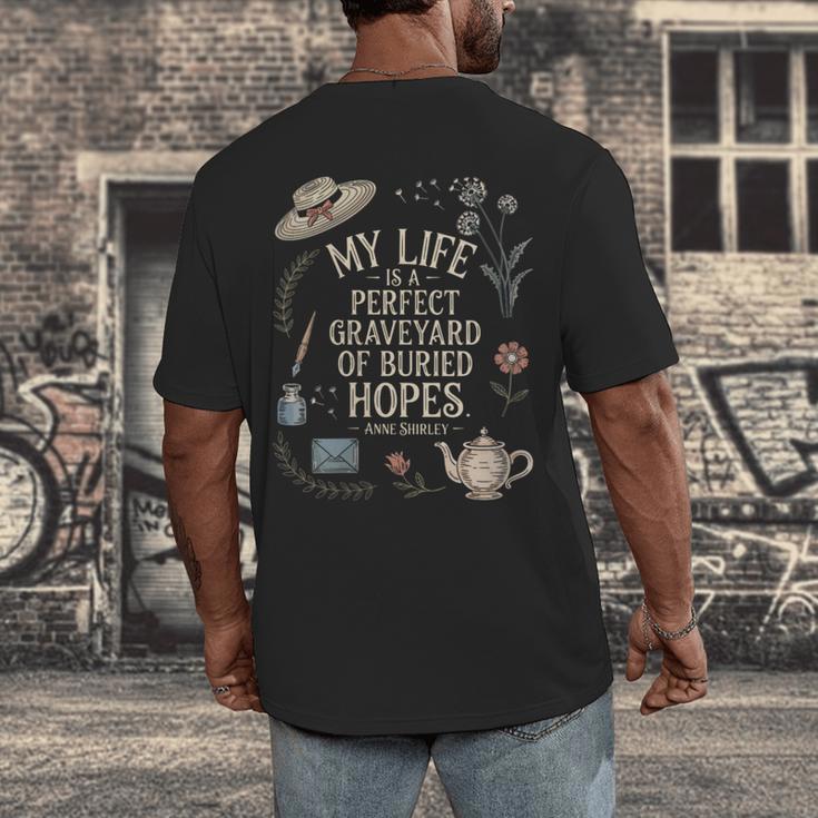 Women's Dramatic Book Lover Quote Men's Back Print T-Shirt