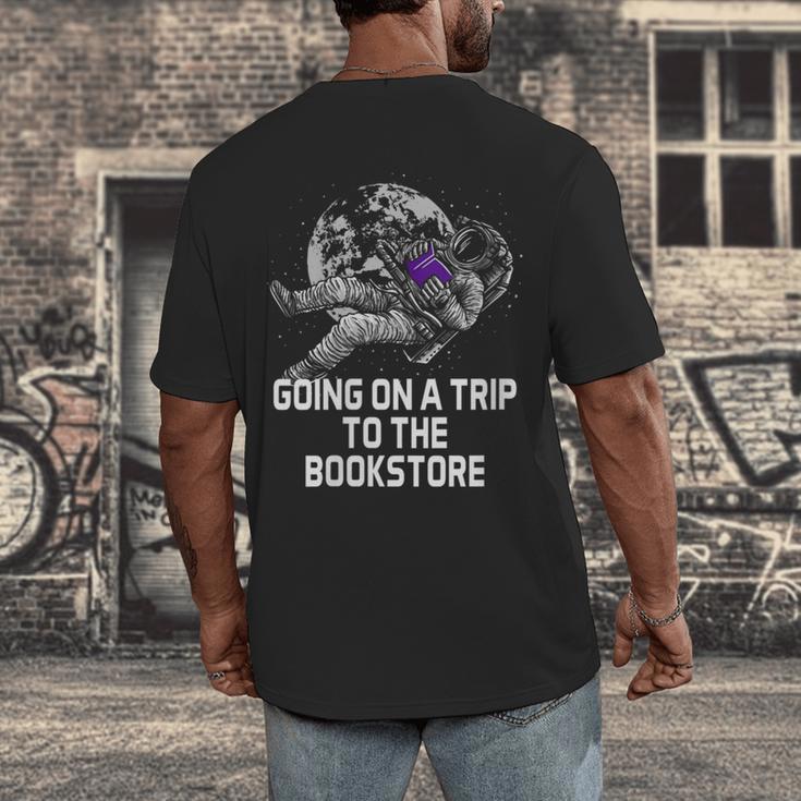Women's Going On a Trip To The Bookstore Bookworm Humor Men's Back Print T-Shirt