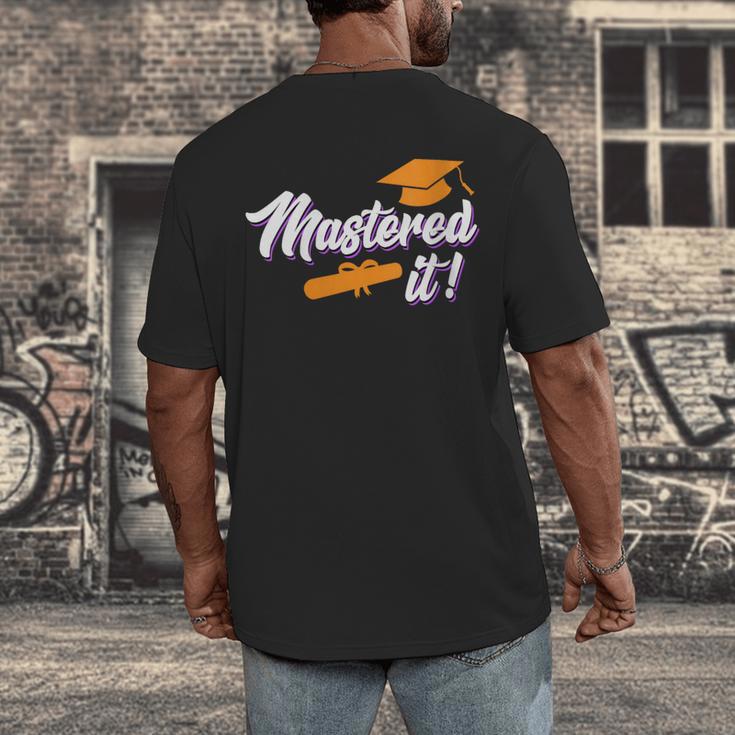 Women's Master Graduation 2026 Mastered It Master's Degree Men's Back Print T-Shirt