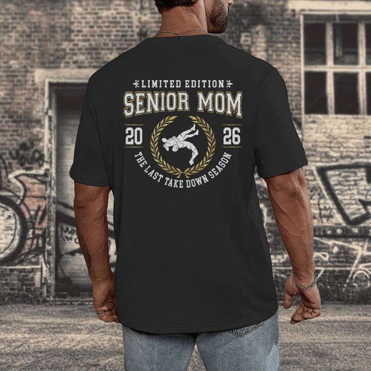Wrestling Senior Mom The Final Match 2026 Graduation Men's Back Print T-Shirt