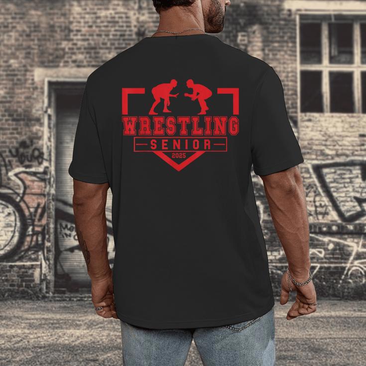 Wrestling Senior Night Wrestling Senior 2025 Graduation 11 Men's Back Print T-Shirt