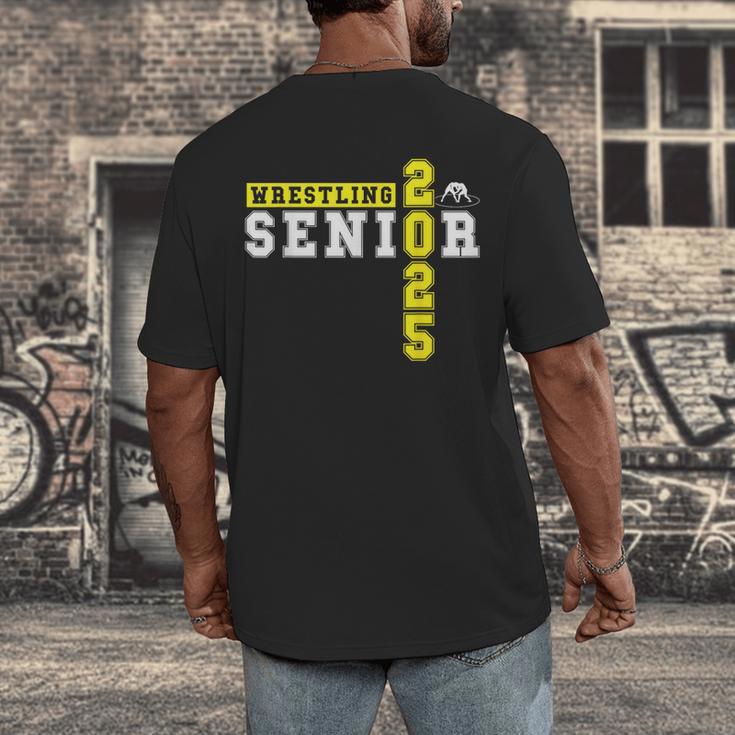 Wrestling Senior Night Wrestling Senior 2025 Graduation 22 Men's Back Print T-Shirt