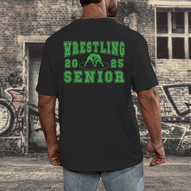 Wrestling Senior Night Wrestling Senior 2025 Graduation 32 Men's Back Print T-Shirt