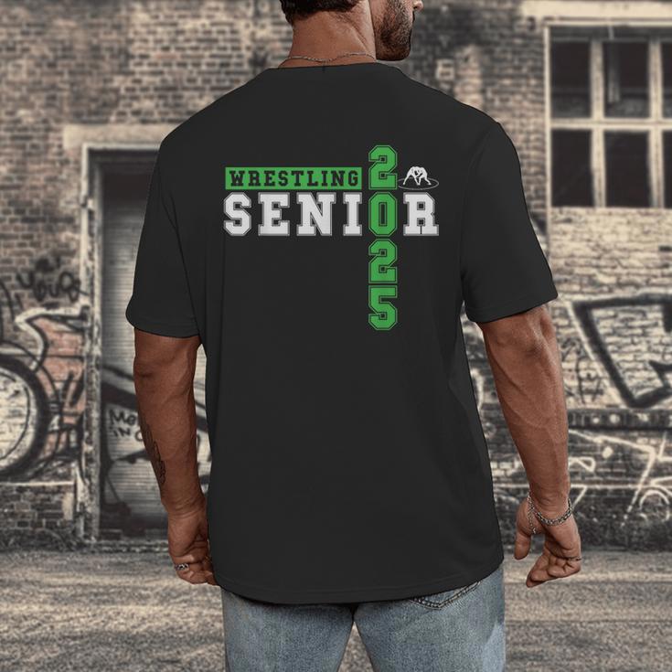 Wrestling Senior Night Wrestling Senior 2025 Graduation 34 Men's Back Print T-Shirt