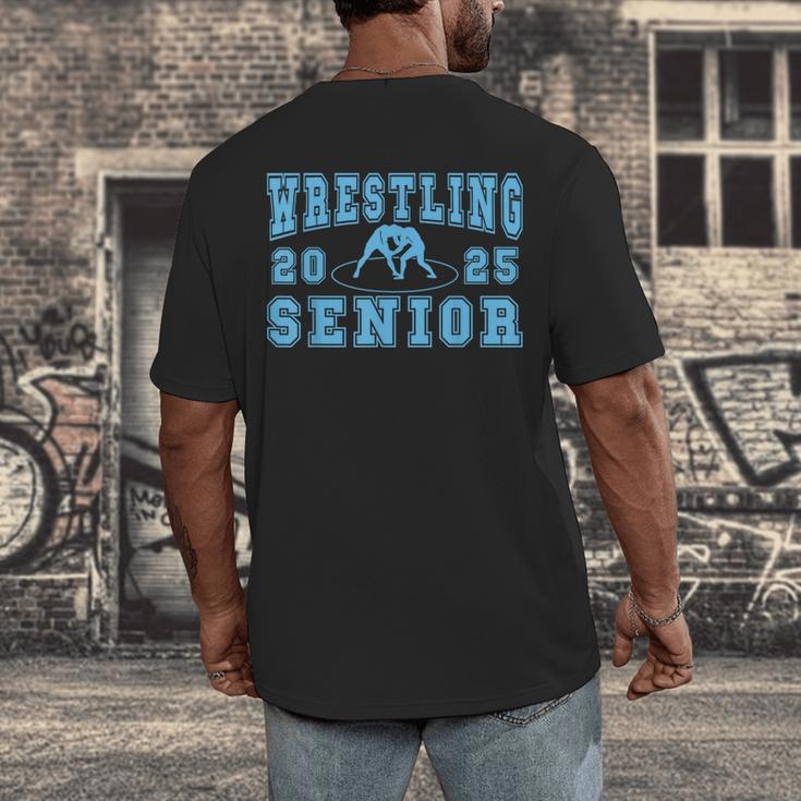 Wrestling Senior Night Wrestling Senior 2025 Graduation 38 Men's Back Print T-Shirt
