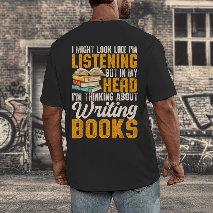 Writer Book Published Author Writers Men Women Men's Back Print T-Shirt