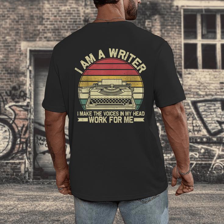 Writer Shirt Men Women Author Book Novelist Poet Men's Back Print T-Shirt Writer Shirt Men Women Author Book Novelist Poet Men's Back Print T-Shirt