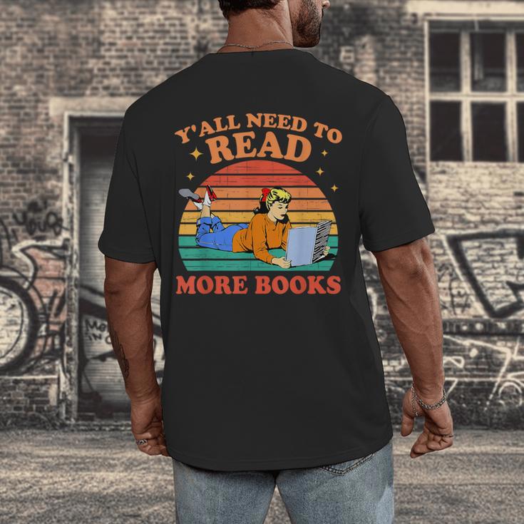 Y'All Need To Read More Books Book Lover Vintage Men's Back Print T-Shirt Y'All Need To Read More Books Book Lover Vintage Men's Back Print T-Shirt