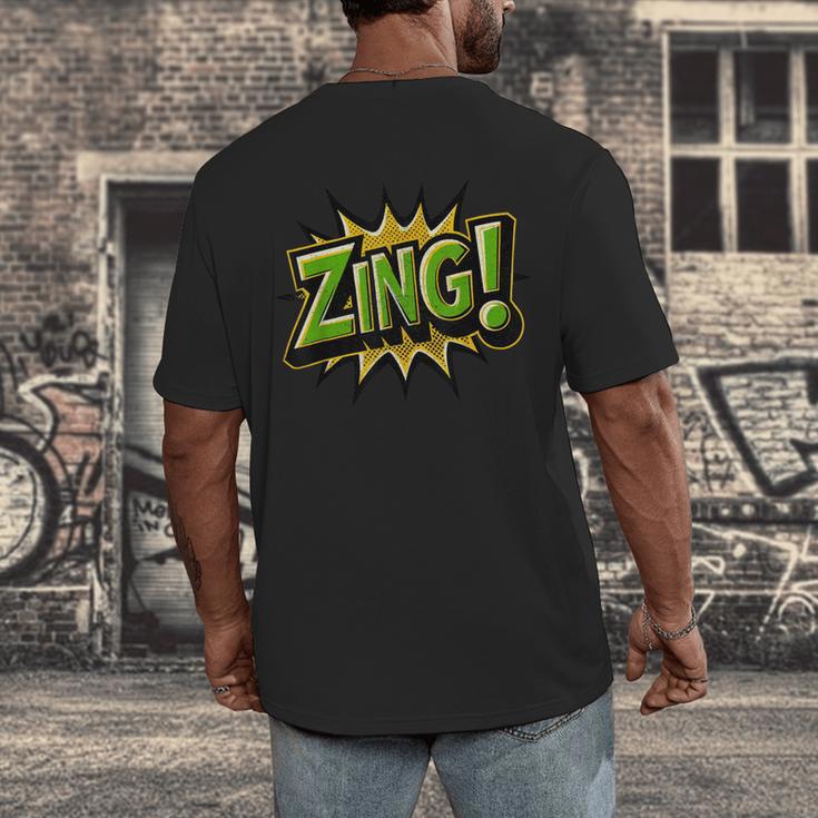 ZING Comic Book Retro Artwork – Cartoon Collector Men's Back Print T-Shirt