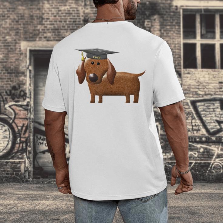 2018 Dog Graduation Shirt Dachshund Graduation For Men Women Kids Men's Back Print T-Shirt